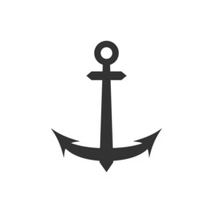 Anchor icon. Ship brake symbol. Sign sailor vector.