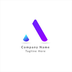 Modern A Letter Abstract Branding Identity logo design vector Template	