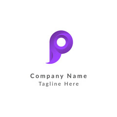 Modern p Letter Abstract Branding Identity logo design vector Template	

