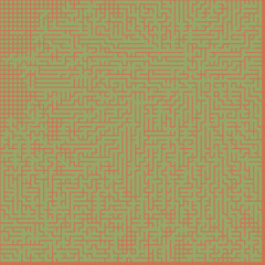 Fototapeta premium Albert-Laszlo Barabasi algorithm network visualization implementation illustration