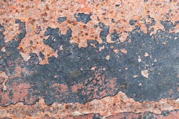 Grunge red and brown color rust metal texture background