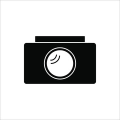 Photo camera vector icon on white background