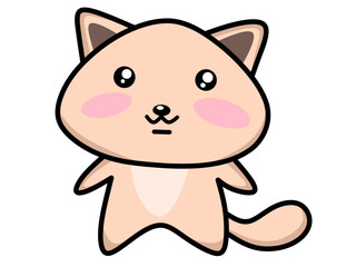 Obraz na płótnie Canvas Cute cat character kawaii style