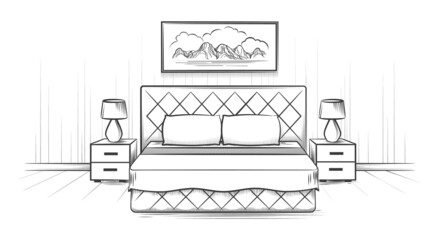 Bedroom sketch interior