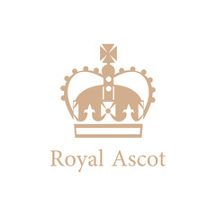 Crown and text. Royal Ascot concept. - obrazy, fototapety, plakaty