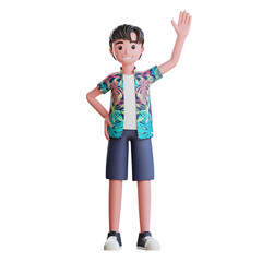 3D Summer Male Character Illustration
