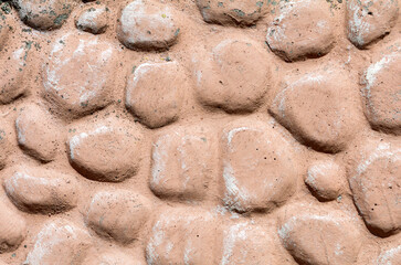 Textured background of natural stone wall. Beige stone wall.