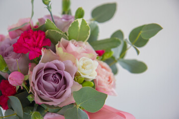bouquet of pink roses