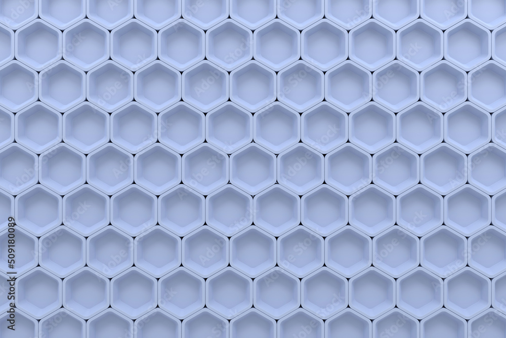 Wall mural abstract background of hexagon. modern tile wall. 3d rendering.