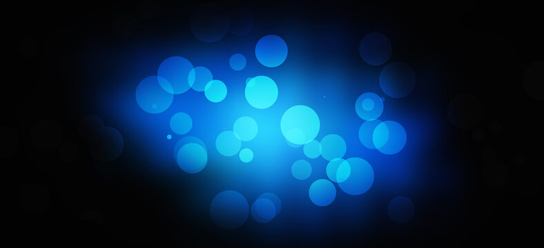 blue glow bubbles bokeh shape effect artwork shiny lights abstract wallpaper design background