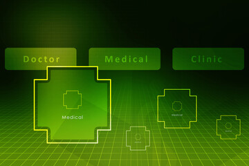 Fototapeta na wymiar 2D illustration medical structure background 