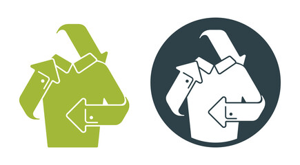 Textile from Recycled materials flat icon