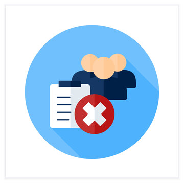 Blacklist Flat Icon. People Or Things List.Unacceptable Or Untrustworthy Behavior. Ban. Limited Actions.Censorship Concept. 3d Vector Illustration