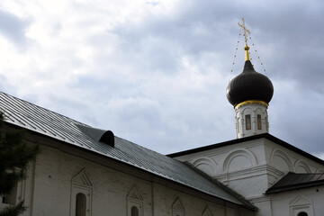 Ancient architecture of Moscow city. Novospassky monastery. Popular landmark.	