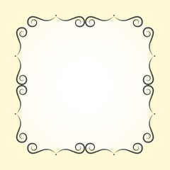 royal curved frame for event,  birthday party, baby shower, wedding invitation mock up. background design. vector illustration