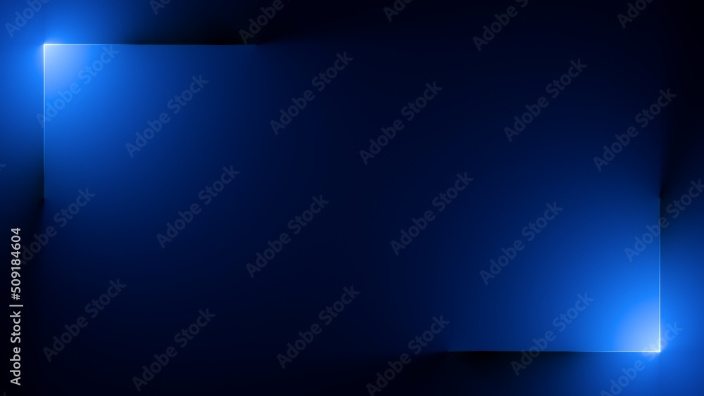 Canvas Prints 3d render, abstract colorful neon background with blue gradient. simple geometric wallpaper