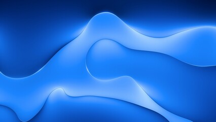 3d render, abstract blue background with liquid shape