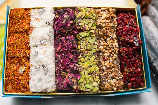 Turkish Delight in the Grand Bazaar, Eminonu Fatih, Istanbul Turkey