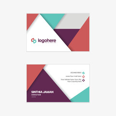 Naklejka premium Elegant Corporate Business Card Template