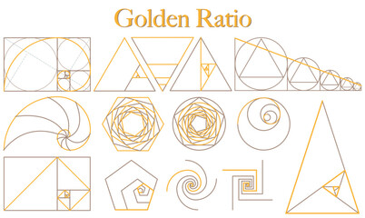 Golden Ratio designed by GraphicDealer. Connect with them on Dribble. the global community for designers and creative professionals - obrazy, fototapety, plakaty