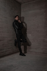 Obraz premium male model in stylish outfit posing for commercial