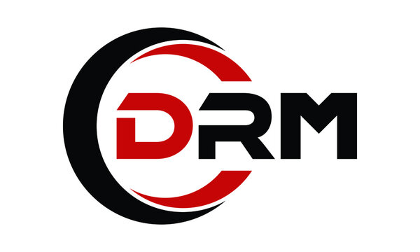 DRM swoosh three letter logo design vector template | monogram logo | abstract logo | wordmark logo | letter mark logo | business logo | brand logo | flat logo | minimalist logo | text | word | symbol