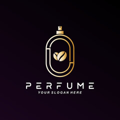 Luxury perfume bottle logo design, illustration for cosmetics, beauty, salon, company products,