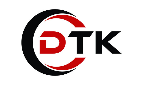 DTK swoosh three letter logo design vector template | monogram logo | abstract logo | wordmark logo | letter mark logo | business logo | brand logo | flat logo | minimalist logo | text | word | symbol