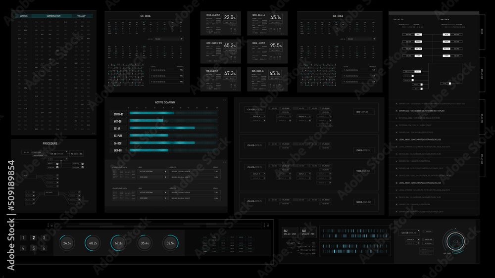 Poster sci-fi futuristic user interface hud design panel 009