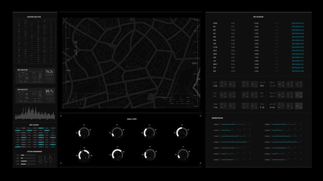 Sci-Fi futuristic user interface hud design panel 007