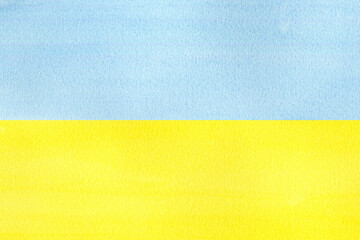 Ukraine flag. Watercolor flag of Ukraine. National symbol.