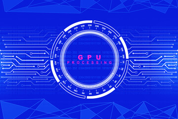 2d illustration gpu futuristic background

