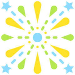 Fototapeta premium Firework icon, Festa junina related vector