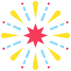 Firework icon, Festa junina related vector