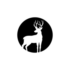 Deer logo, design icon, deer circular icon, geometric deer logo concept, deer logo vector EPS 10