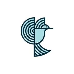hummingbird logo design, vector illustration EPS 10