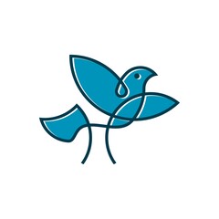 hummingbird logo design, vector illustration EPS 10