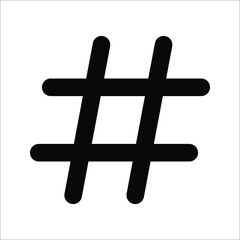 Hastag icon vector. Tag icon symbol illustration on white background