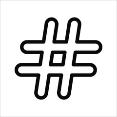 Hastag icon vector. Tag icon symbol illustration on white background