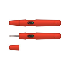 Tester of presence of electric current in the network. Vector illustration.