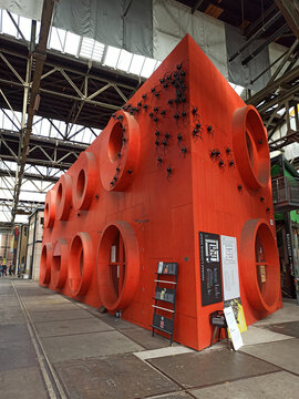 Detail from NDSM Cultural center in Amsterdam, The Netherlands. This former shipyard existed until 1984 and then become an cultural hotspot.