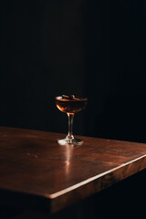 glass of Manhattan