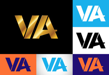 Initial Letter V A Logo Design Vector. Graphic Alphabet Symbol For Corporate Business Identity