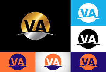 Initial Letter V A Logo Design Vector. Graphic Alphabet Symbol For Corporate Business Identity