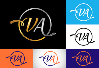 Initial Letter V A Logo Design Vector. Graphic Alphabet Symbol For Corporate Business Identity