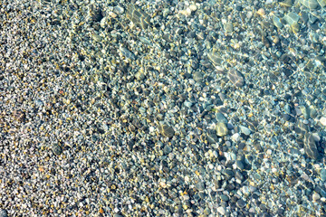 Natural background. Stones at the bottom of the mediterranean sea