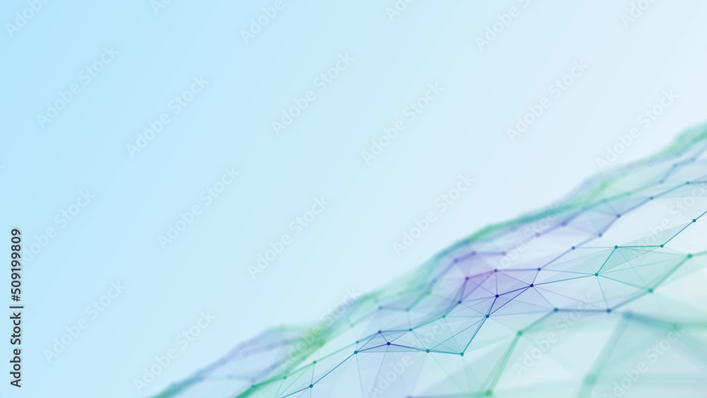 Aufkleber color frame background. design chaotic grid of lines, particles, waves, dots, fragments. neural netw