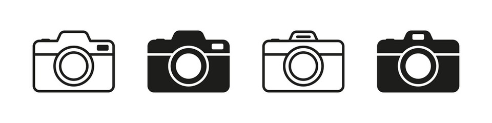 Camera icon. Photo camera vector sign. Isolated photo symbol on white background.