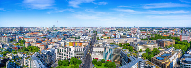 panoramic view at the skyline of central berlin