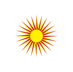 abstract sun vector illustration. Sun follower logo design. Vector custom design